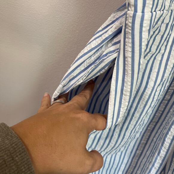 Cupshe Blue White Striped Romper Summer Coastal Casual Medium - Picture 7 of 14